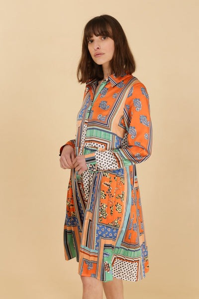 Samara vibrant pleat dress