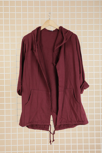 Sienna hooded jacket burgundy