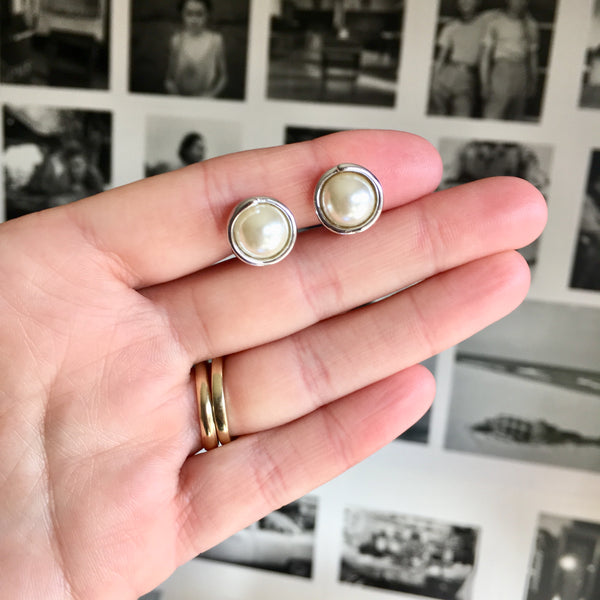Simple Pearl Clip-On Earrings