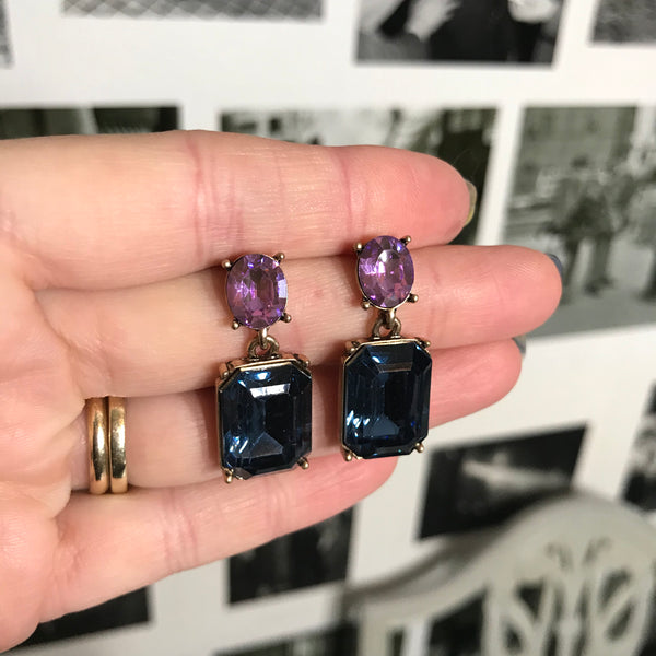 Faith Midnight Navy & Purple Earrings