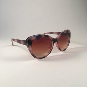 Pink Tortoiseshell Curved Sunglasses