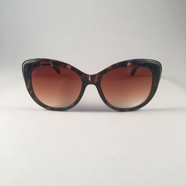 Tan Tortoiseshell Curved Sunglasses