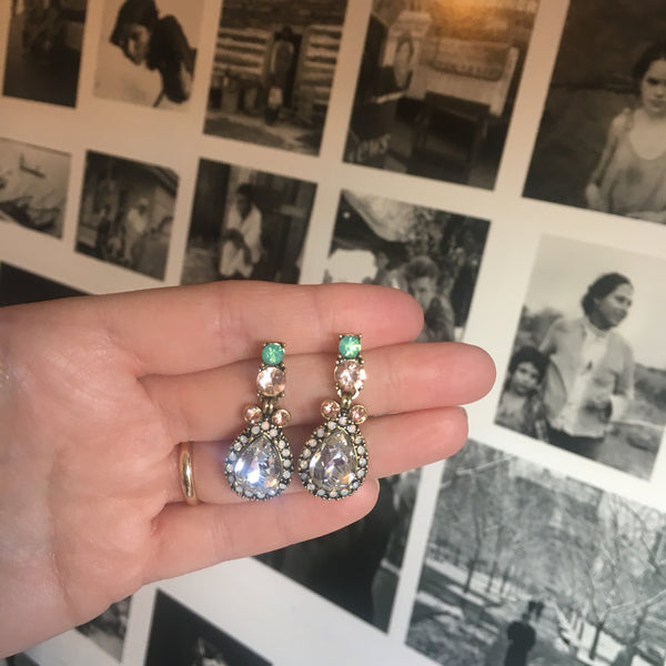 Vintage Mint Teardrop Earring