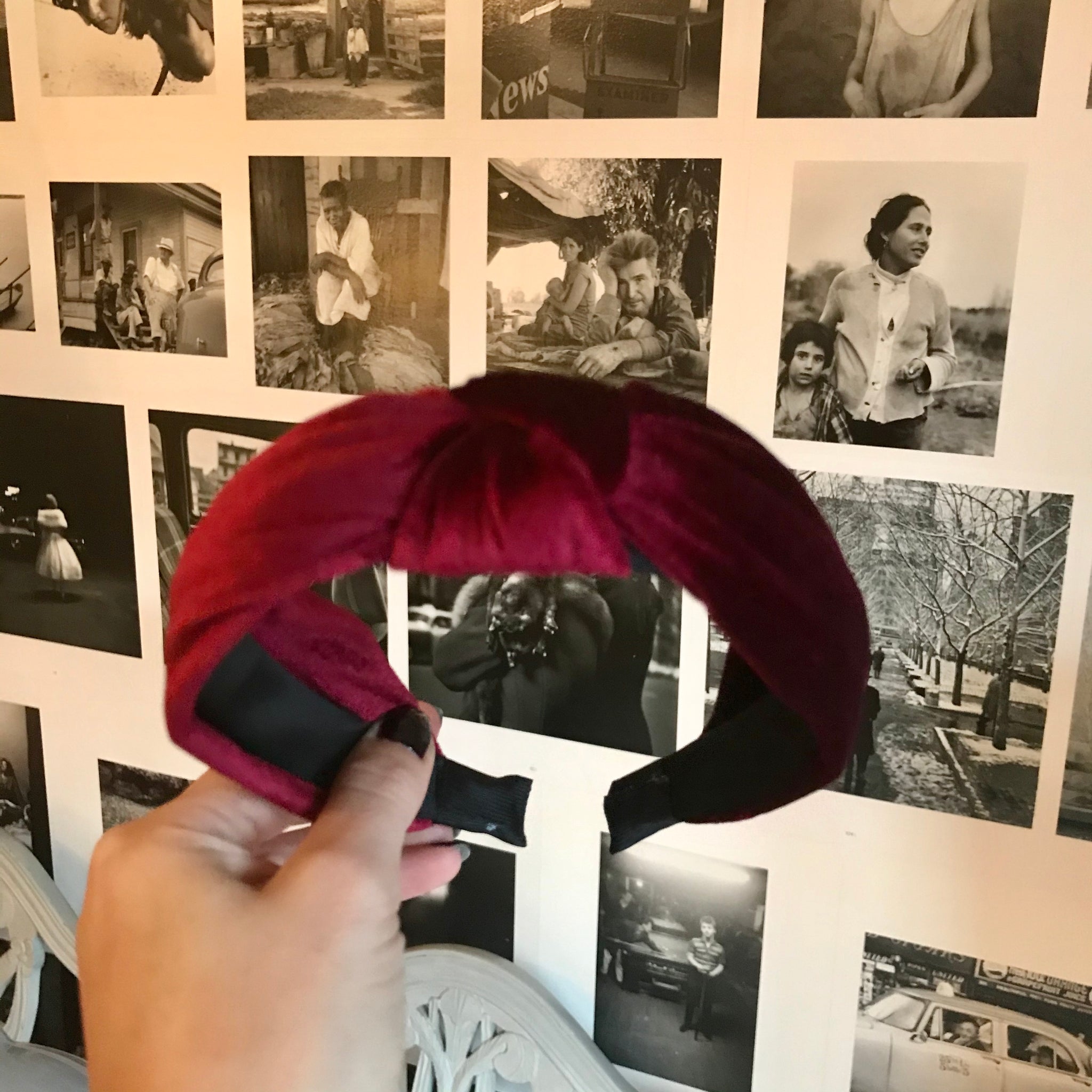Velvet Turban Headband Wine