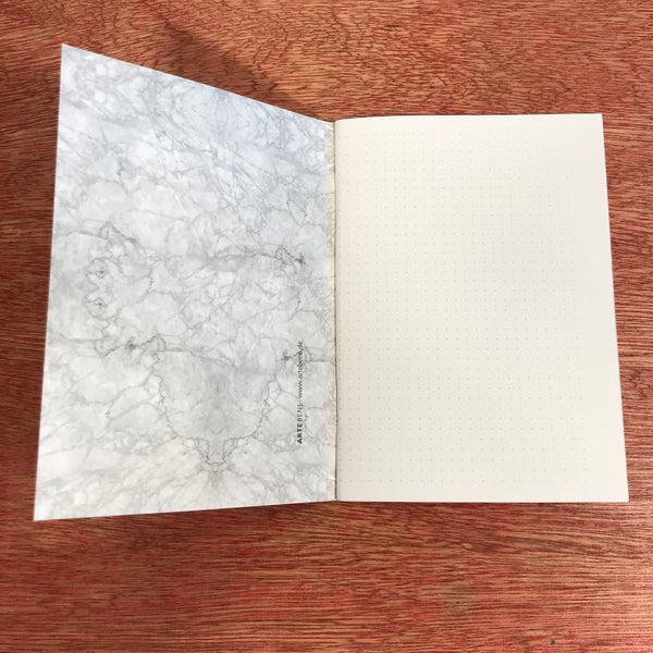 White Gold Geometric Design A6 Notebook
