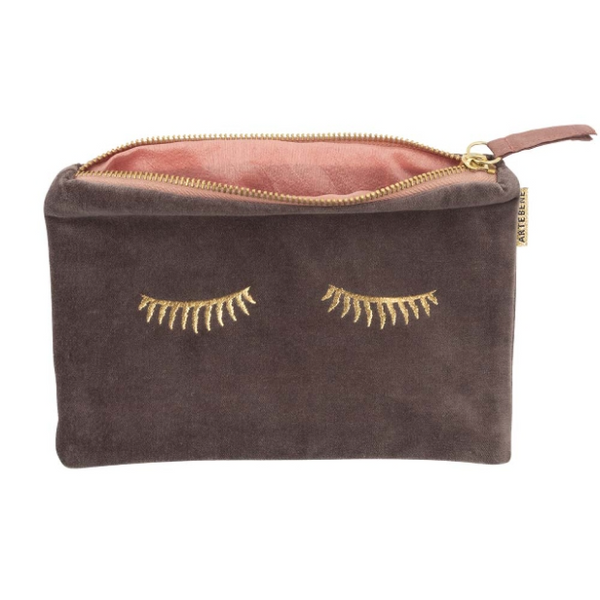 Gold Eyelash Cosmetic Bag