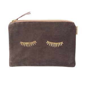 Gold Eyelash Cosmetic Bag