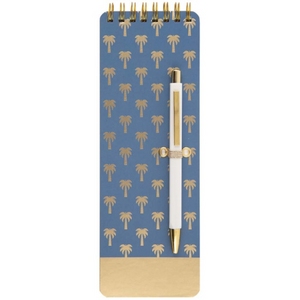 Gold Palm Tree Notebook with Pen