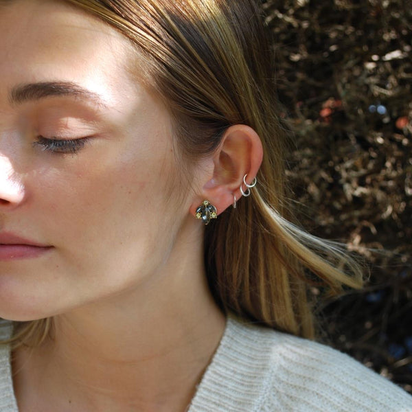Natalie Crystal Cluster Earring Grey