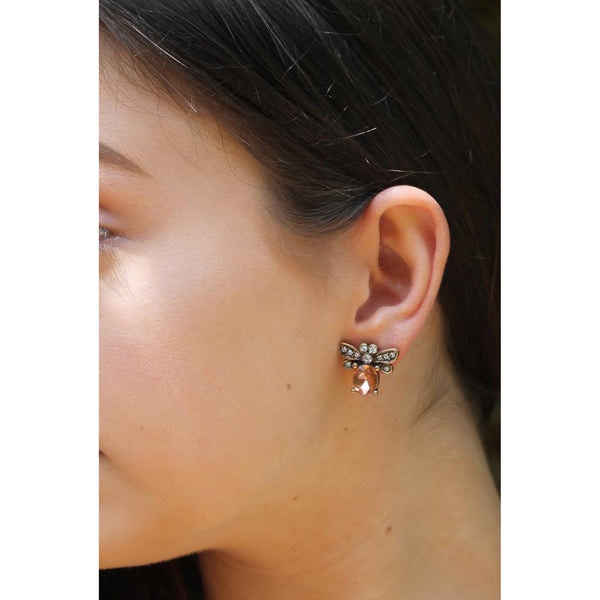 Peach Bee Earring
