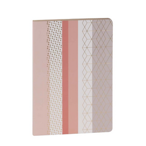 Pink Stripes Any Year A5 Planner Notebook